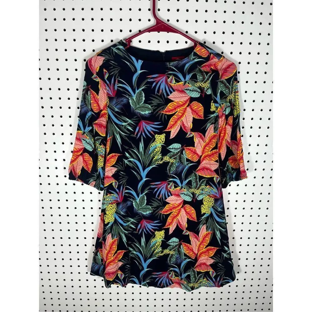 Girls S.Oliver tropical floral jungle print dress size M